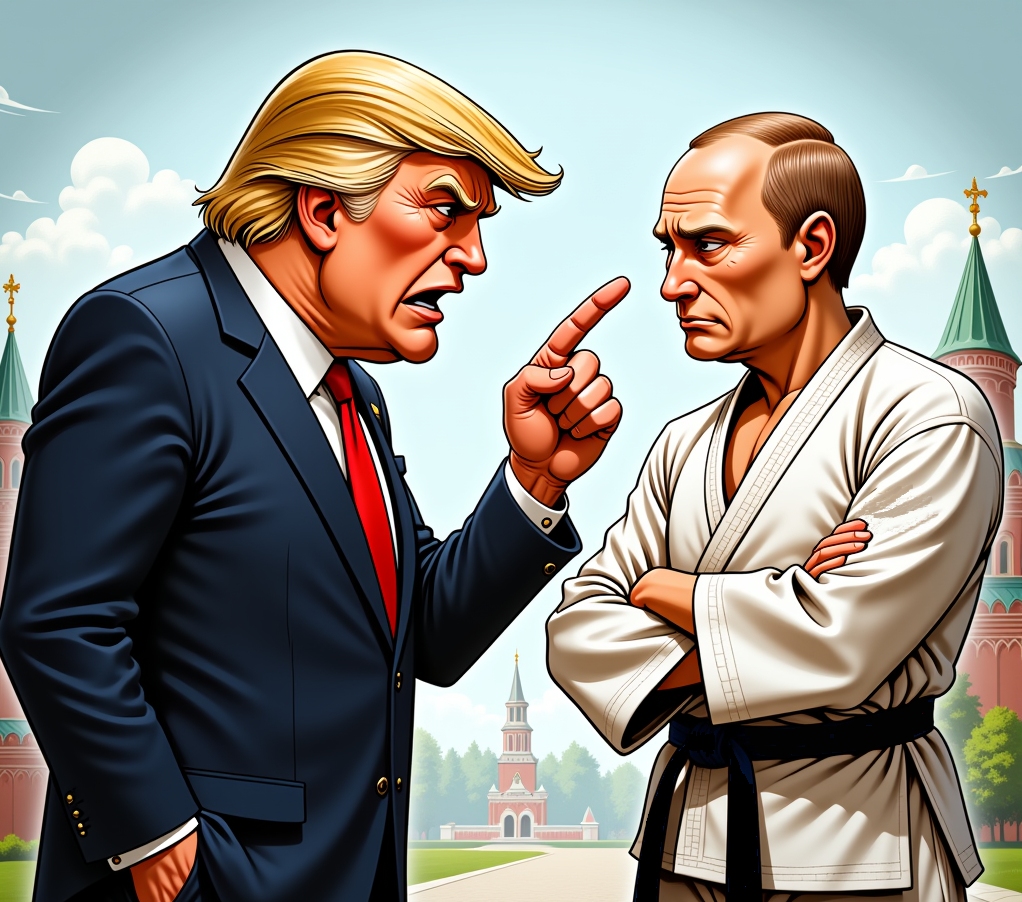 Venice AI- Trump droht Putin (mit KI erstellt)